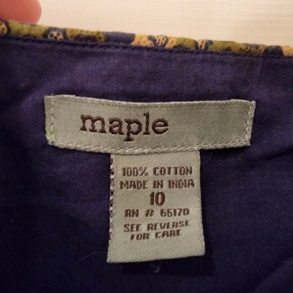 Anthropologie Maple Chloroform Strapless Dress Size 10 Green Blue Tan Boho Chic - Picture 6 of 6